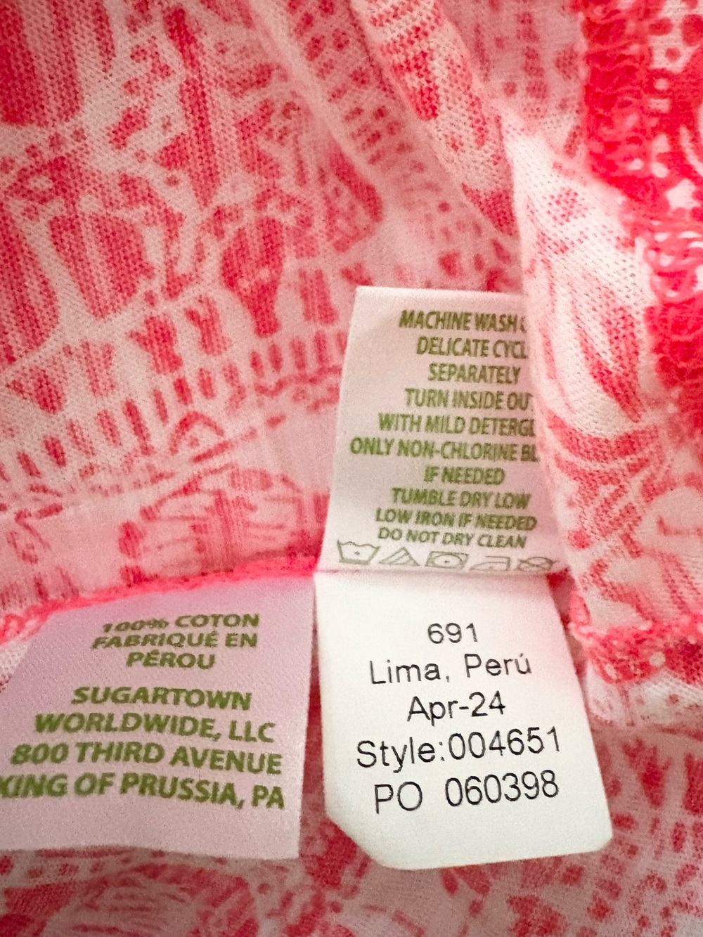 NWT Lilly Pulitzer Etta Scoop Neck Tee Mizner Red Seaside Harbour - Picture 7 of 9